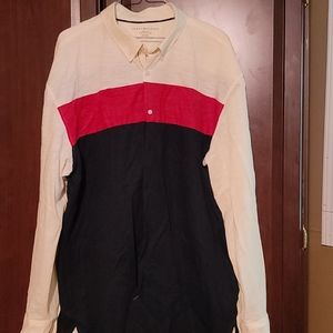 Tommy Hilfiger Button Up red, white and blue 3x